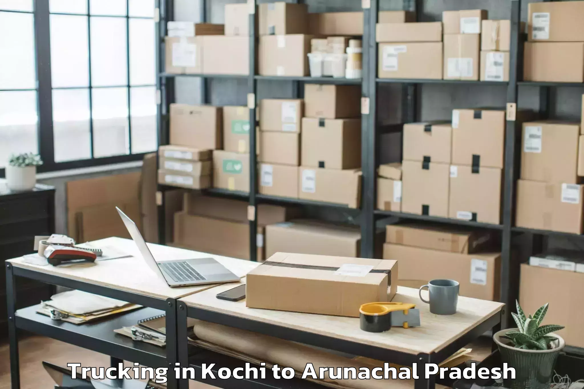 Book Kochi to Lazu Trucking Online